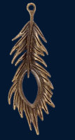 Декоративный элемент "Перо павлина", цвет - бронза   