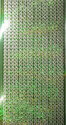 Объемные наклейки "Тонкие резные веточки", цвет - золото и зеленый голографический(Нидерланды)   