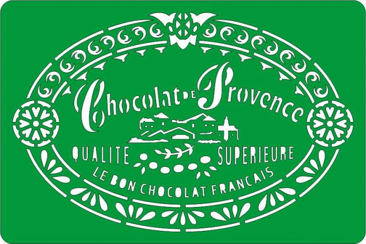 Трафарет на клеевой основе многоразовый "Chocolat de provence", 10 х 15 см.     