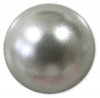 Половинки жемчужин пластиковые, D - 8 мм., цвет - серебро \ Акция 