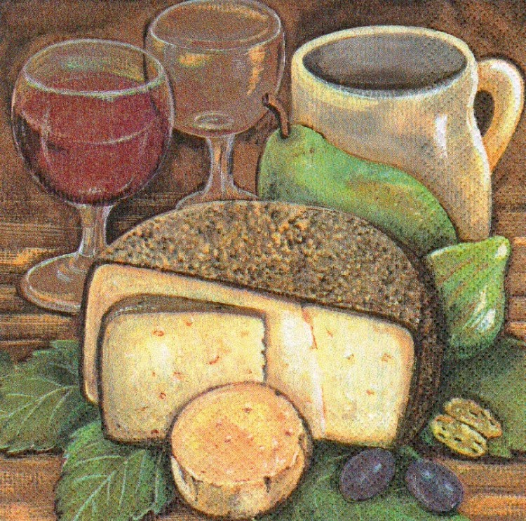 салфетка для декупажа, трехслойная, бумажная, 33 х 33 см., 1/4