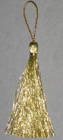 Кисточка декоративная, высота - 8 см., цвет - золото, металлик