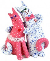 Набор для создания текстильной игрушки "Влюбленные коты"