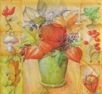 салфетка для декупажа, трехслойная, бумажная, 33х33 см., 1/4 