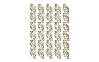 Трансфер универсальный золотой с глиттером рельефный Cadence "Завитушки", 25 х 35 см. 