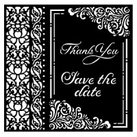 Трафарет Stamperia   "YOU AND ME THANK YOU SAVE THE DATE"   