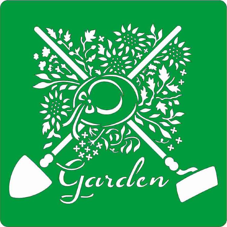 Трафарет на клеевой основе многоразовый "Garden", 15 х 15 см.       