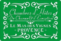 Трафарет на клеевой основе многоразовый "Le Mas des Vignes", 14 х 20 см.