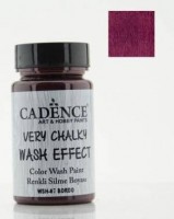 Меловая винтажная краска  Very Chalky Wash Effect, цвет - "Бордо", 90 мл.  
