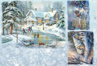Рисовая бумага Decor,  "Новогодний пейзаж-2"   