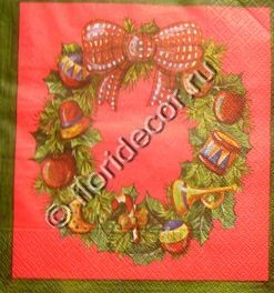 салфетка для декупажа, трехслойная, бумажная, 33х33 см., 1/4