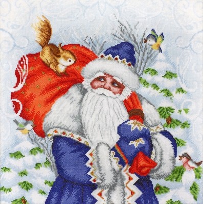 Набор для вышивания крестом "Дед мороз"
