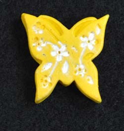 декоративный элемент "Бабочка", цвет - желтый