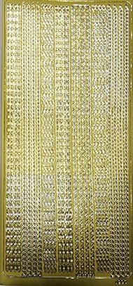 Объемные наклейки "4 Вида бордюров", цвет - золото    