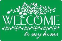 Трафарет на клеевой основе многоразовый "Welcome to my home", 14 х 20 см.   