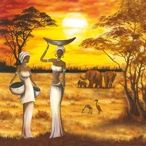 Войлочное полотно с напечатанным рисунком  "Африка"