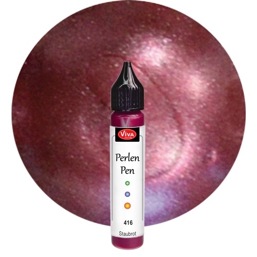 контур Viva Decor  Perlen pen для создания жемчужин, цвет "пыльно-красный" (металлик)