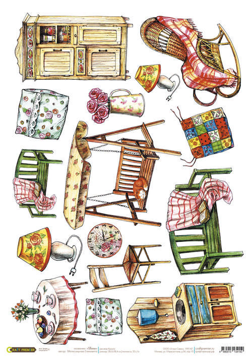 Рисовая бумага CraftPremier. Плотность - 20 гр/кв.м. Размер 28 х 38 см.     1