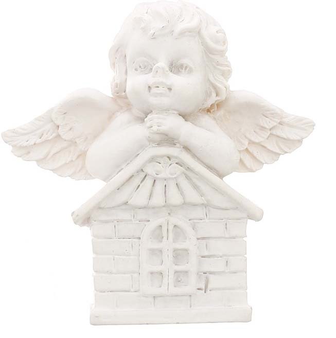 Декоративная фигурка 2D "Ангел - хранитель дома", цвет - белый
