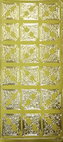 Объемные наклейки "Прямоугольные резные  уголки", цвет - золото      