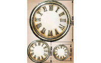 Рисовая бумага CraftPremier. Плотность - 20 гр/кв.м., "Старинные часы" , размер А4  
