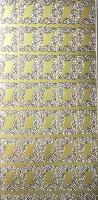 Объемные наклейки "Маленькие цветочные уголки", цвет - золото (Нидерланды) 