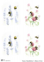 Декупажная карта Base Of Art "Bumblebee" №1, А4     