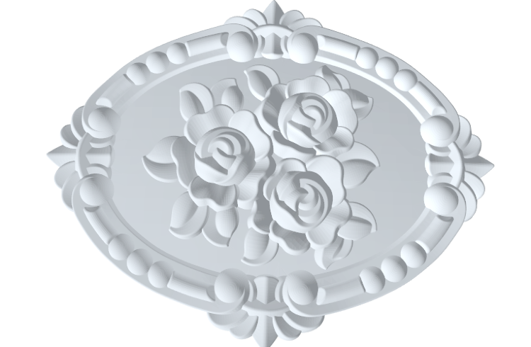 ПВХ Декор "Медальон с розами"