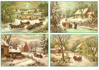 Рисовая бумага Decor,  "Зимние прогулки"   
