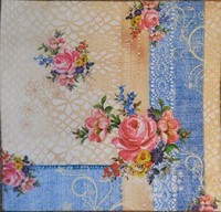 салфетка для декупажа, трехслойная, бумажная, 33х33 см., 1/4  (PPD)