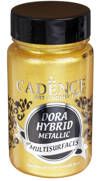 Краска металлик  акриловая многоповерхностная гибридная Dora  Cadence, 90 мл., цвет - богатое золото