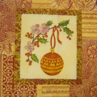 салфетка для декупажа, трехслойная, бумажная, 33х33 см., 1/4