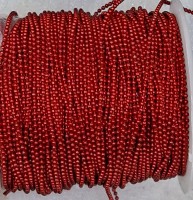 Цепочка шариками (шариковая цепочка), 1 м.  0,5 мм., цвет - красный