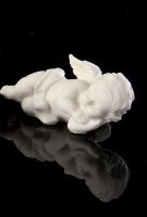 Декоративная фигурка 3D "Ангелочек спящий",правый, цвет - белый