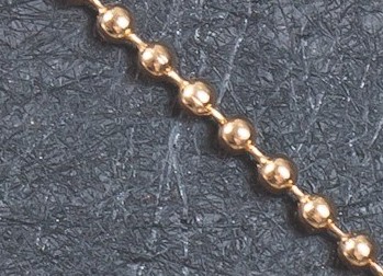 Цепочка шариками (шариковая цепочка), 1 м.  3 мм., цвет - розовое золото 