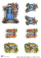 Декупажная карта Base Of Art "Doors and windows " №9, А4               