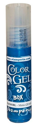 краска-контур Stamperia "Color gel", цвет - синий металлик