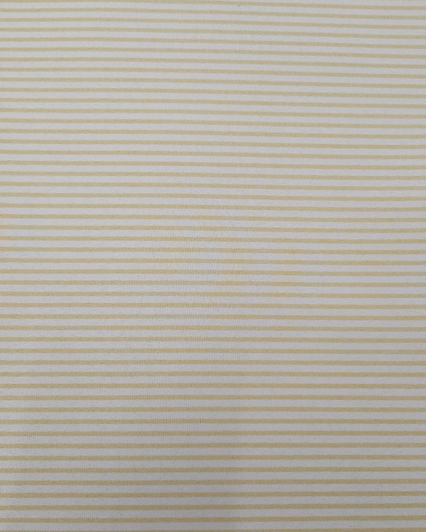 Ткань (хлопок 100%) на клеевой основе, цвет - желтые полоски на белом.  