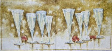 салфетка для декупажа, трехслойная, бумажная, 33х33 см., 1/2  