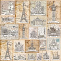 Рисовая бумага Stamperia, 14 гр/кв.м. Размер 50х50 см.  