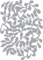 Трафарет - маска  "Сердце с листьями" 