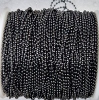 Цепочка шариками (шариковая цепочка), 1 м.  0,5 мм., цвет - черный