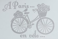 трафарет "Велосипед с цветами"           