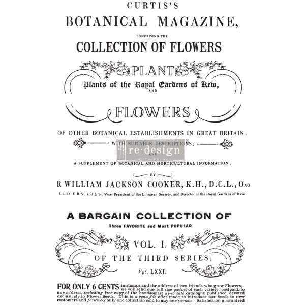  Трансфер (натирка) Prima Marketing "Ботанический журнал", 60 х 87,5 см.   