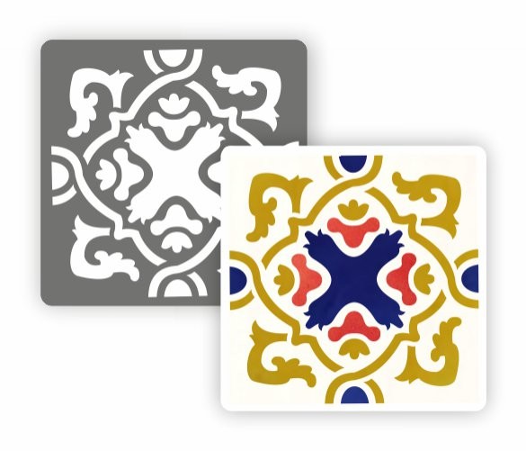 Трафарет Event Design "Плитка Азулежу", 10 х 10 см.    