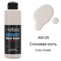 Водостойкая краска Cadence Ambiente Water Resist, цвет  - слоновая кость, 250мл + катализатор 10гр.    