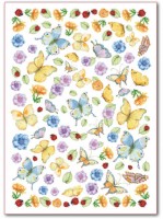 Войлочное полотно с напечатанным рисунком  "Бабочки" , 50 х 70 см. 