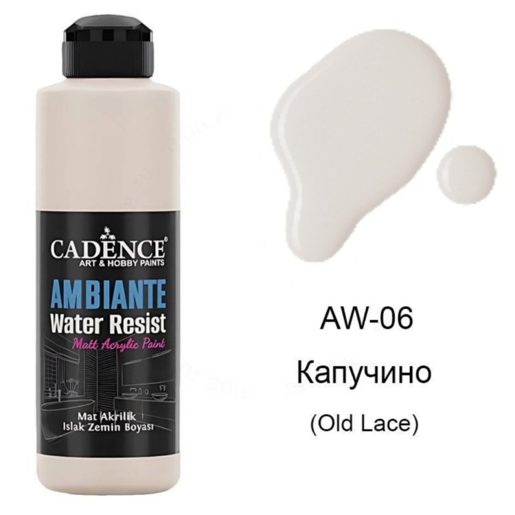 Водостойкая краска Cadence Ambiente Water Resist, цвет  - капучино, 250мл + катализатор 10гр.   