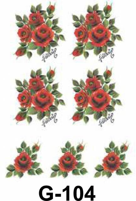 Трансфер универсальный Cadence "Букетики алых роз" (7 изображений) , размер 17 х 25 см. 1