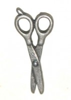 Декоративная подвеска "Ножницы", цвет - серебро    